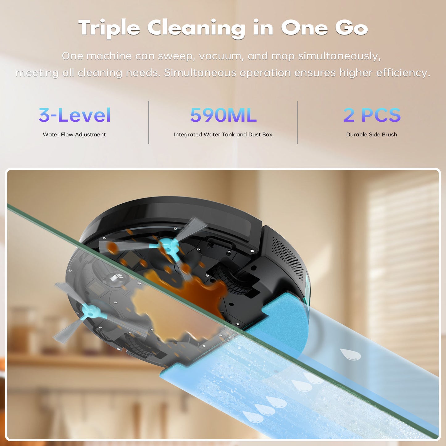 3-in-1 Suction Robot Vacuum
